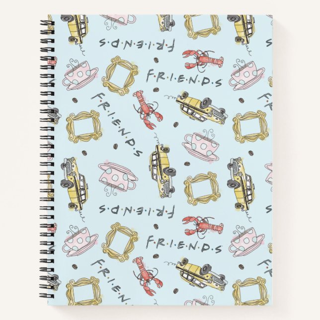 FRIENDS™ Watercolor Icons Muster Notizbuch (Vorderseite)