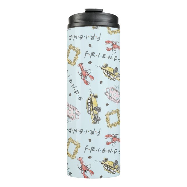 FRIENDS™ Watercolor Icons Muster Thermosbecher (Vorderseite)