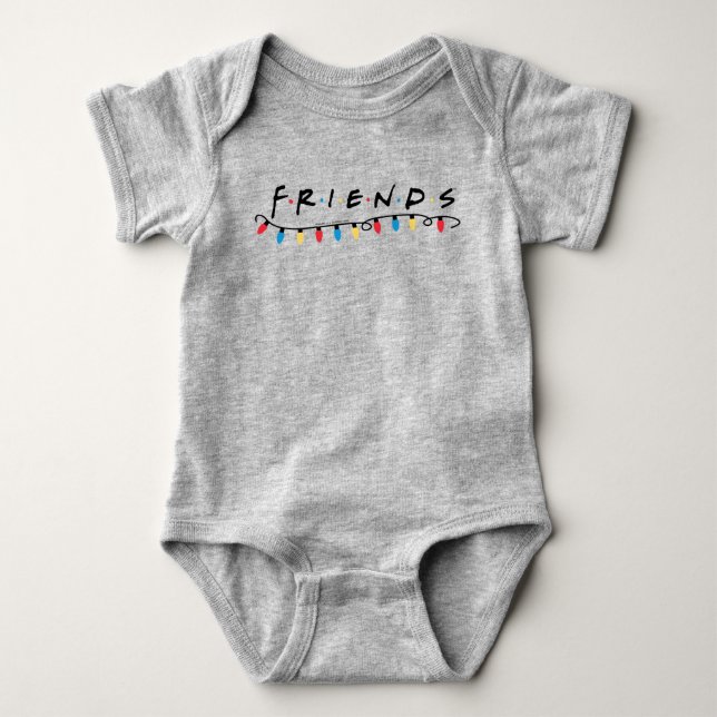FRIENDS™ | Weihnachtsbeleuchtung - Logo Baby Strampler (Vorderseite)