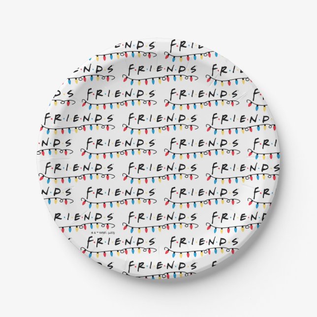 FRIENDS™ | Weihnachtsbeleuchtung - Logo Pappteller (Vorderseite)