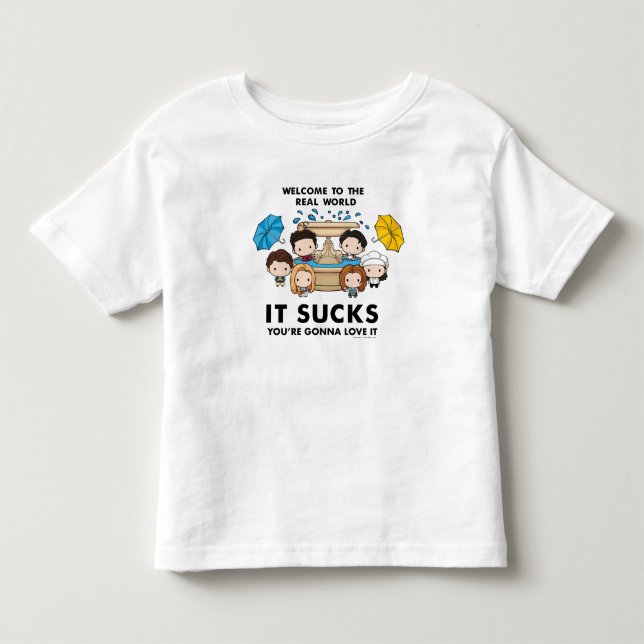 FRIENDS™ | Willkommen im Real World Chibi Kleinkind T-shirt (Vorderseite)