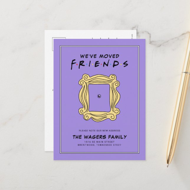 FRIENDS™ | Wir haben uns bewegt Postkarte (Vorderseite/Rückseite Beispiel)