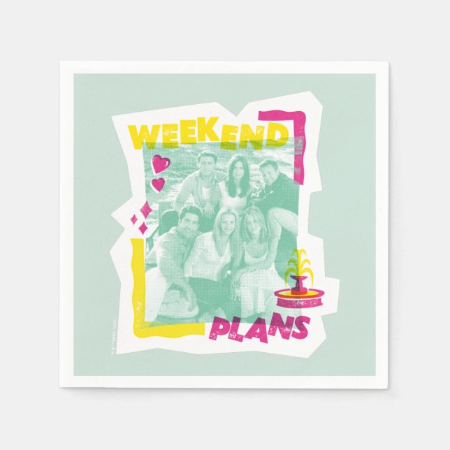 FRIENDS™ | Wochenendpläne Serviette (Vorderseite)