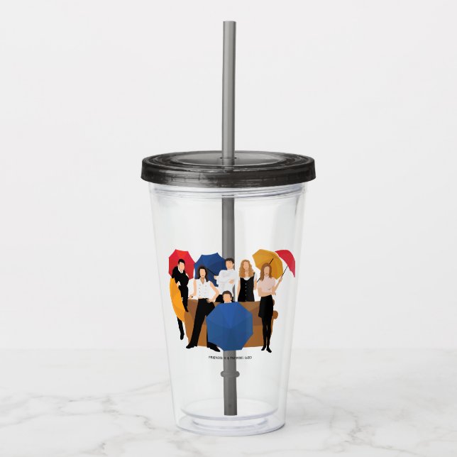 FRIENDS™-Zeichen-Silhouette Acryltrinkbecher (Vorderseite)