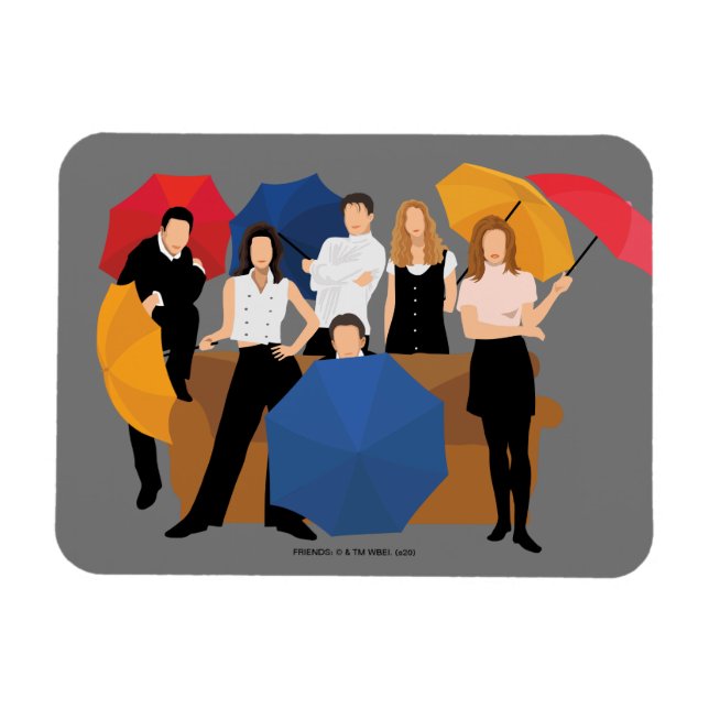 FRIENDS™-Zeichen-Silhouette Magnet (Horizontal)