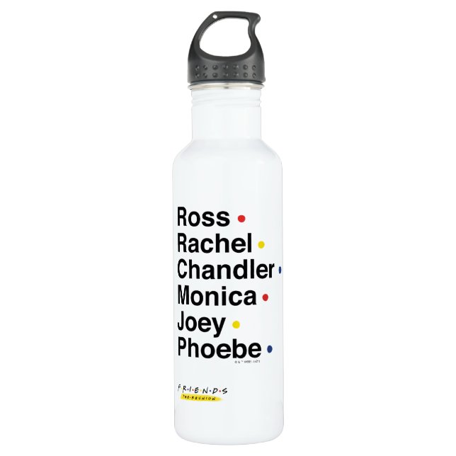 FRIENDS™ | Zeichennamen Edelstahlflasche (Vorderseite)