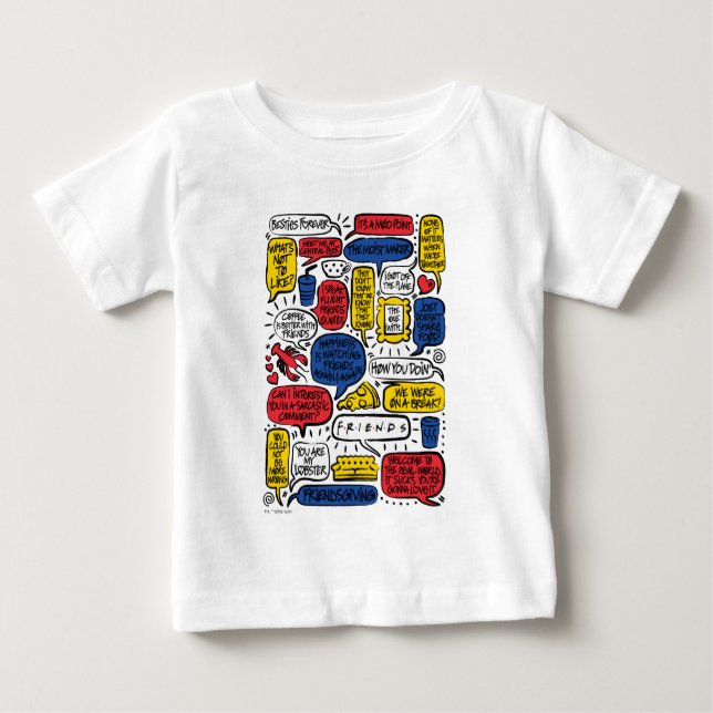 FRIENDS™-Zitate Baby T-shirt (Vorderseite)
