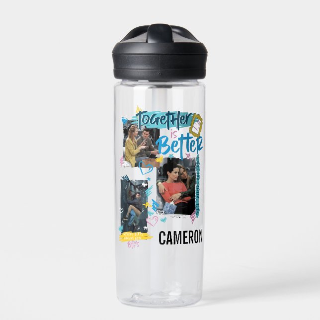 FRIENDS™ | Zusammen ist Betteri | Name hinzufügen Trinkflasche (Vorderseite)