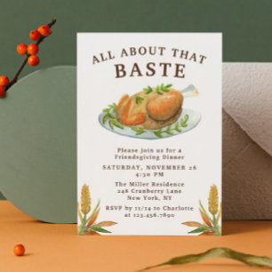 Friendsgiving-Dinner: Alles dreht sich um den Turk Einladung