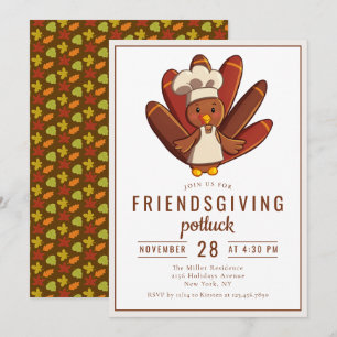 Friendsgiving Dinner Potluck Türkei Koch Einladung