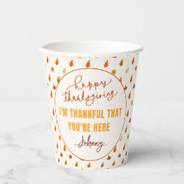 Friendsgiving Dinner Script Boho Party Tableware Pappbecher