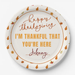Friendsgiving Dinner Script Boho Party Tableware Pappteller