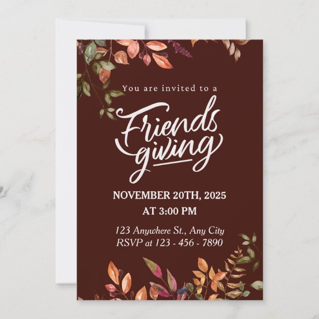Friendsgiving Einladung (Vorderseite)