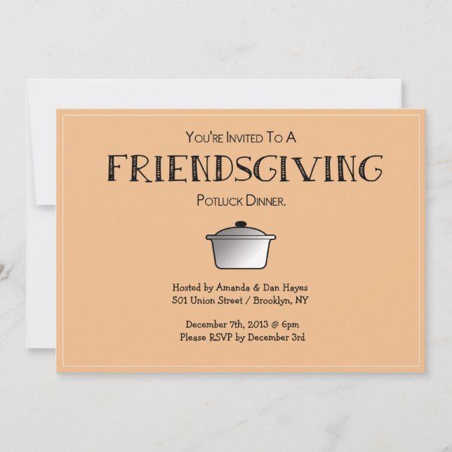 FRIENDSGIVING Einladung!-Personalisierbar! Einladung (Vorderseite)