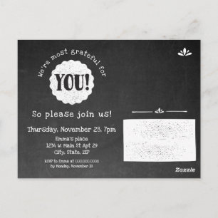 Friendsgiving   Einladung   Postkarte   Schieferta