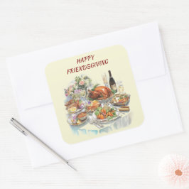 Friendsgiving Erntedank Dinner Sticker
