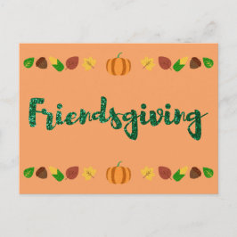 Friendsgiving Erntedank Holiday Card Postkarte