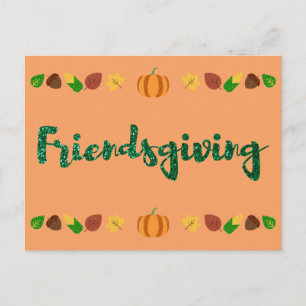 Friendsgiving Erntedank Holiday Card Postkarte