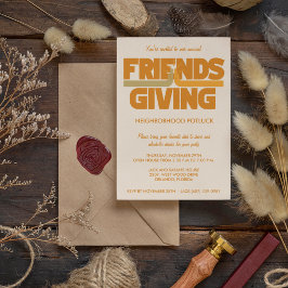 Friendsgiving Erntedank Potluck Party Einladung