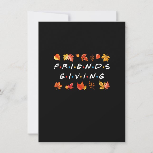 Friendsgiving Fall Autumn Friends & Family Thanksg Einladung (Vorderseite)