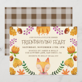 Friendsgiving Fest Erntedank Party Einladung