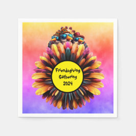 Friendsgiving Funky Erntedank Serviette