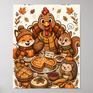 Friendsgiving — Gemeinsam dankbar Truthahnfest Poster
