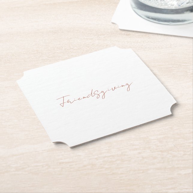 Friendsgiving Herbst-Zimt-Text Thanksgiving  Untersetzer (angewinkelt)