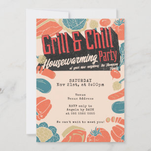Friendsgiving Housewarming GRILLEN Erntedank Einladung