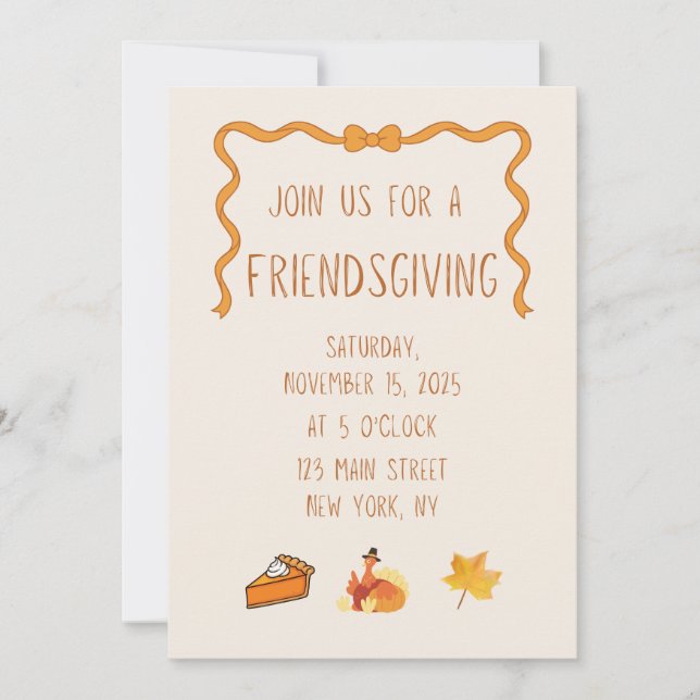 Friendsgiving Invitation Einladung (Vorderseite)