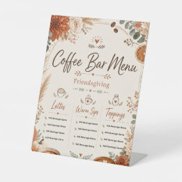 Friendsgiving-Kaffeebar Sockelschild