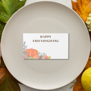 Friendsgiving-Kürbis Platzkarte