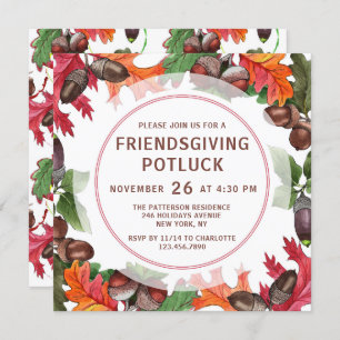 Friendsgiving Potluck Dinner Einladung