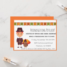 Friendsgiving Potluck Pilgrim Türkei Einladung