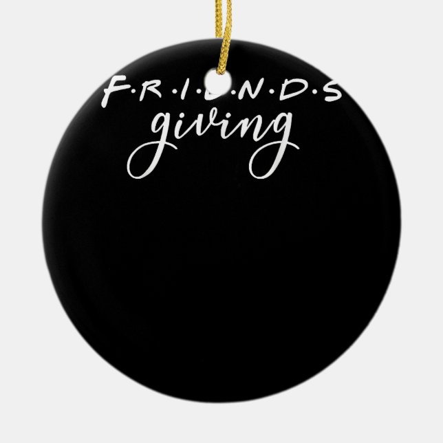 Friendsgiving Squad 2022 Erntedank Freund Keramik Ornament (Vorne)