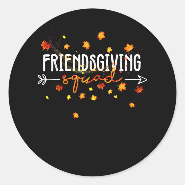 Friendsgiving Squad Erntedank Friendship Friendshi Runder Aufkleber (Vorderseite)