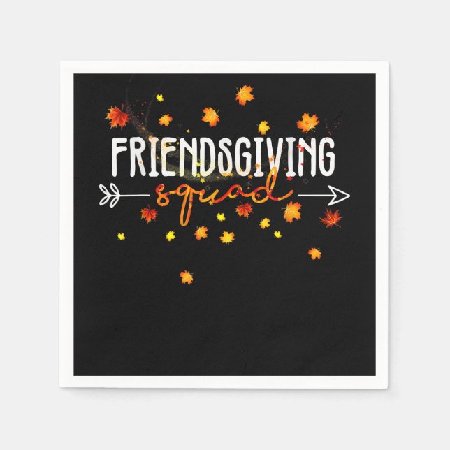 Friendsgiving Squad Erntedank Friendship Friendshi Serviette (Vorderseite)