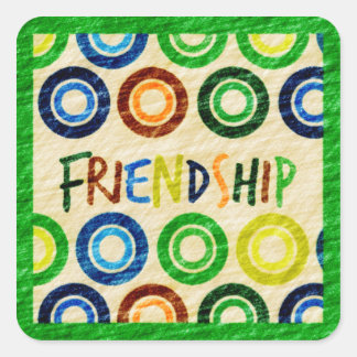FRIENDSHIP-Aufkleber Quadratischer Aufkleber