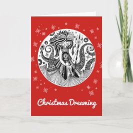 Friendship Christmas Card Gingerbread Sea Hexe Feiertagskarte