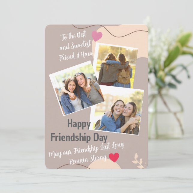 Friendship Day Invitation card Einladung (Stehend Vorderseite)
