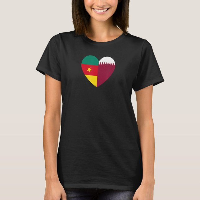 Friendship Forever Qatar and Cameroon T-Shirt (Vorderseite)