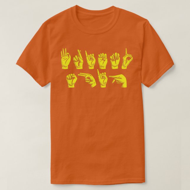 Friendship Funny American Sign Language T-Shirt (Design vorne)