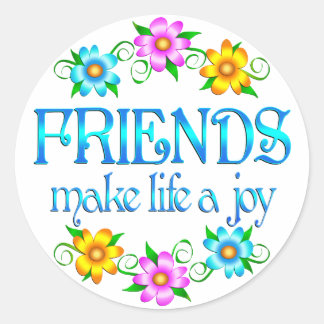 Friendship Joy Runder Aufkleber