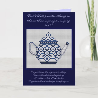 FRIENDSHIP TEA Cross Stitch Karte