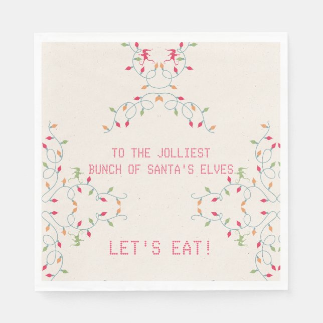 Friendsmas Jolliest Bunch Weihnachtsferien Party Serviette (Vorderseite)