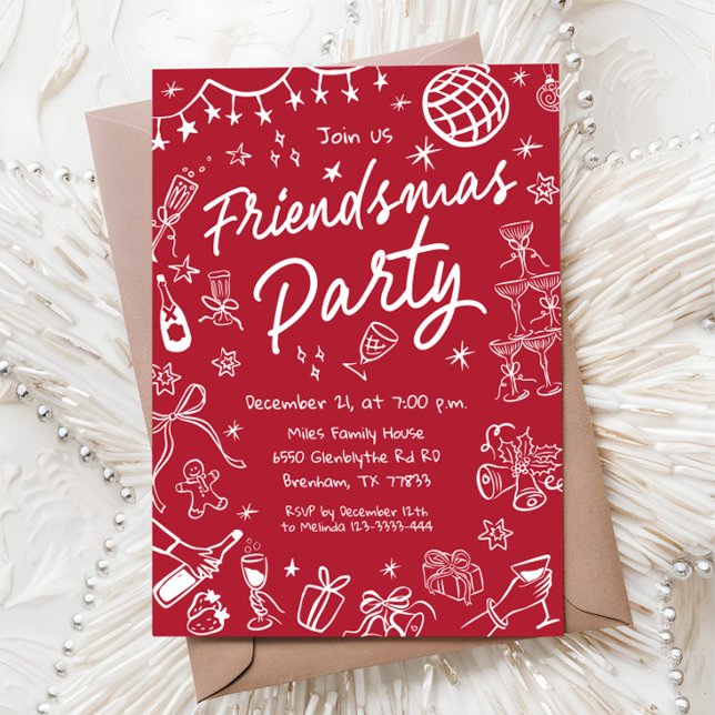 Friendsmas Party Einladung, Weihnachts-Party Einladung (Von Creator hochgeladen)