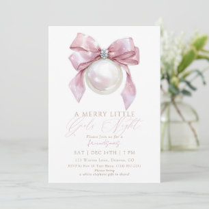 Friendsmas Rosa Weihnachtsbaumschmuck Mädchenabend Einladung