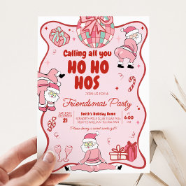 Friendsmas Santa Funny Ho Ho Hos Weihnachts-Party Einladung