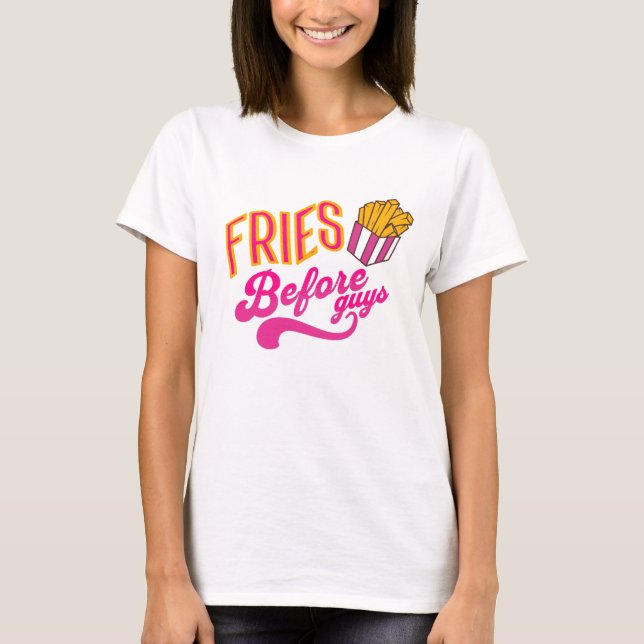 Fries avant les garçons, Valentines, T-shirt de la (Devant)