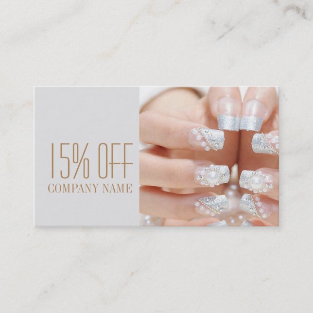 Fries Beauty Nail Artist Nagelsalon Visitenkarte (Vorderseite)